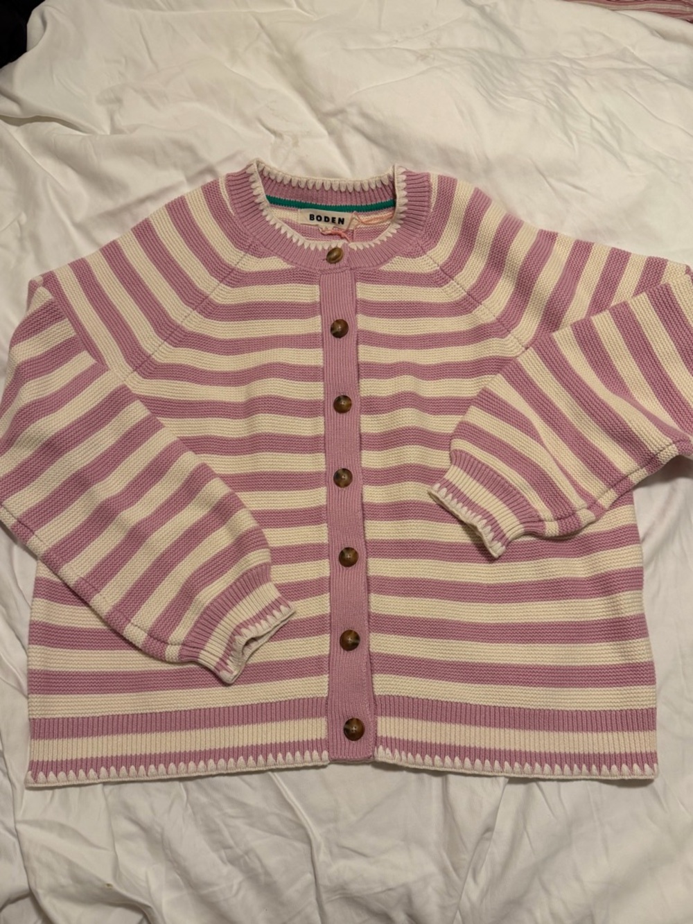 Boden Lena Stitch Detail Cardigan NWT